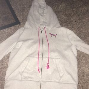 👸PINK VICTORIA’S SECRET SEQUIN ZIP-UP 👸